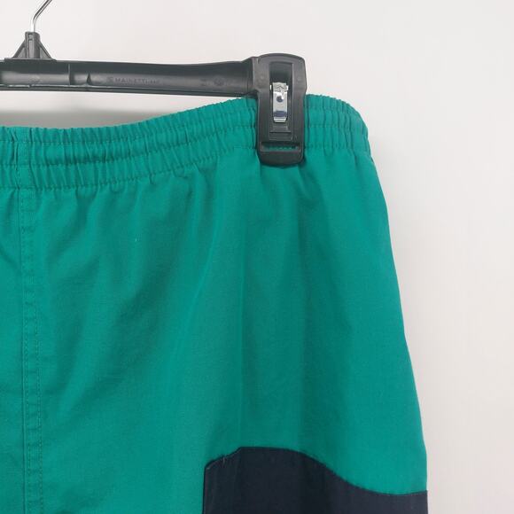 Vintage Swim Trunks Drawstring Beach Pool Green Navy Blue L - Picture 5 of 15